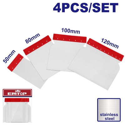 Set 4 Espatulas Multiuso Acero Inox.emtop Empt4E41