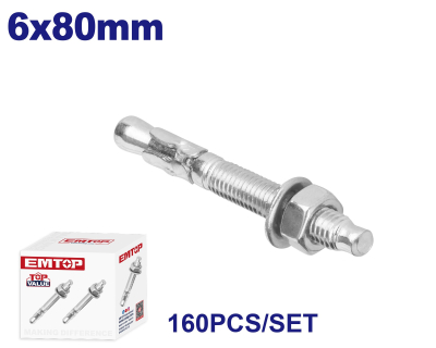 Perno De Anclaje Tipo Fwa 6X80Mm Emtop Emdq2513 Min 160U