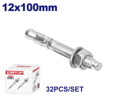 Perno De Anclaje Tipo Fwa 12X100Mm Emtop Emdq2544 Min 32U