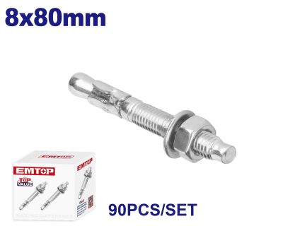 Perno De Anclaje Tipo Fwa 8X80Mm Emtop Emdq2523 Min 90U