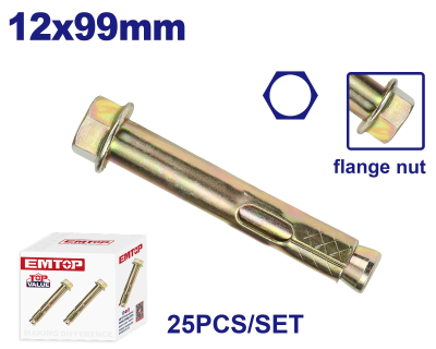 Perno De Anclaje Tipo Fsl 12X99Mm M10 Emtop Emdqa535 Min 25U