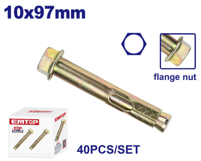 Perno De Anclaje Tipo Fsl 10X97Mm M8 Emtop Emdqa525 Min 40U