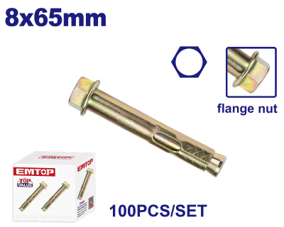 Perno De Anclaje Tipo Fsl 8X65Mm M6 Emtop Emdqa513 Min 100U