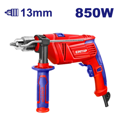 Taladro De Impacto 13Mm 850W 0-2700Rpm Vv-Rev (Inc.jgo Carbon Extra) Emtop Emdl0851-4