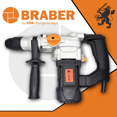 Martillo Sds Plus 1200W 26Mm 4,5J 4 Mechas + Punta Y Cincel Braber Rtm6J(*)