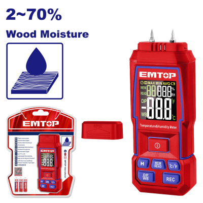 Medidor De Humedad En Madera 2-70% Emtop Emnn35031(*)