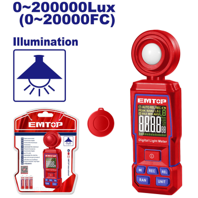 Luxometro 0~200000Lux (0~20000Fc) Emtop Emje35031(*)
