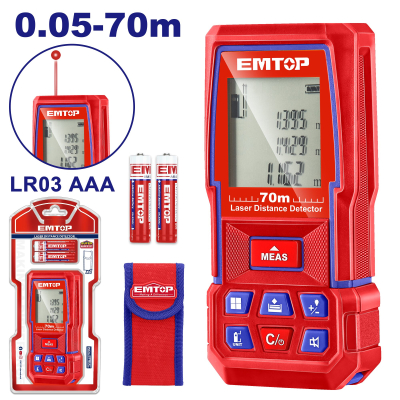 Medidor De Distancia Laser 70Mt Emtop Eldd0701(*)