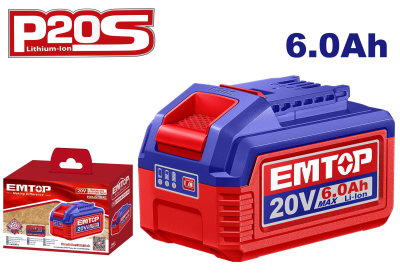 Bateria 20V 6Ah Emtop Ebpk2060