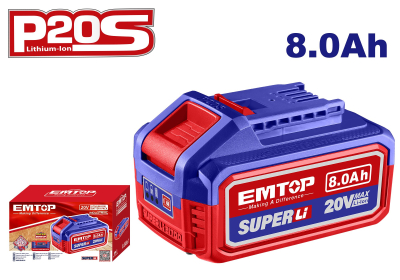 Bateria 20V 8.0Ah Emtop Ebpk2108
