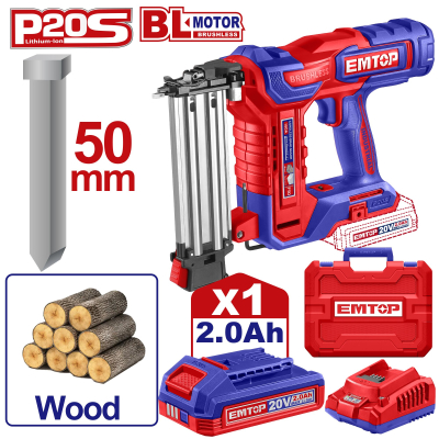 Clavadora 20V F15~F50 Bateria Y Carg Emtop Elbnli5008-4