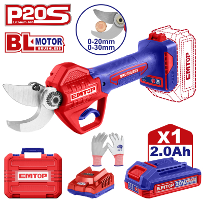 Tijera Poda 20V Max 30Mm Bat+Carg Emtop Elsl203051-4