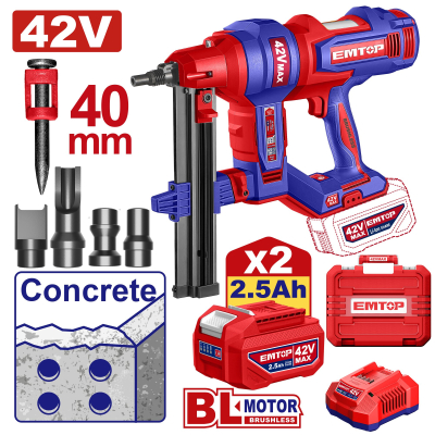 Clavadora Hormigon 42V 19-40Mm 2Bat+Carg Etmop Elcnli420602-4