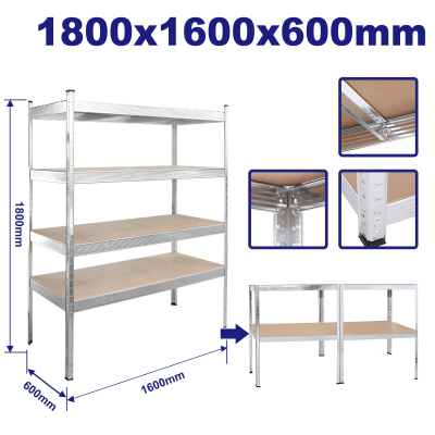 Rack Liviano 1800X1600X600Mm 4 Planos Emtop Emts1A16