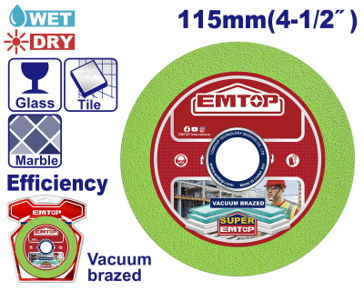 Disco Corte Vidrio-Teja-Marmol 115X22Mm Blade 15Mm Etmop Ebdc11503