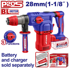 Rotomartillo Sds-Plus 20V Bl 3F 28Mm 4,5J Emtop Elrh20286(*)