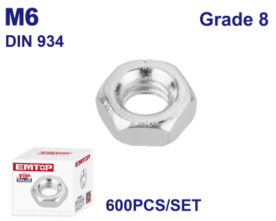 Tuerca M6 G8 Din934 600Uni Emtop Emmv1506A