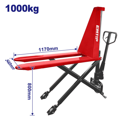 Zorra Hidraulica Tijera Pantografo 1000K 800Mm Emtop Emnh5R10(*)