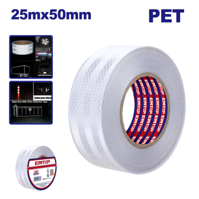 Cinta Reflectiva Banca 50Mm X 25Mt Emtop Empn5H51