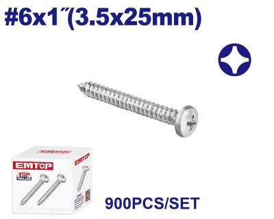 Tornillo Parker Aterrajador #6X1(3.5X25Mm) Emtop Emxsa514 Min 900Uni
