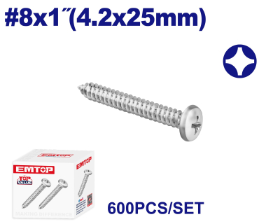 Tornillo Parker Aterrajador #8X1(4.2X25Mm) Emtop Emxsa534 Min 600Uni