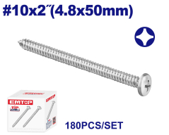 Tornillo Parker Aterrajador  #10X2(4.8X50Mm) Emtop Emxsa547 Min 180Un