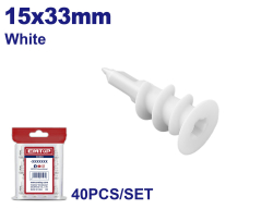 Tarugo De Nylon Pa66 Drywall 15X33 Emtop Emxtg911 Min 40 Uni