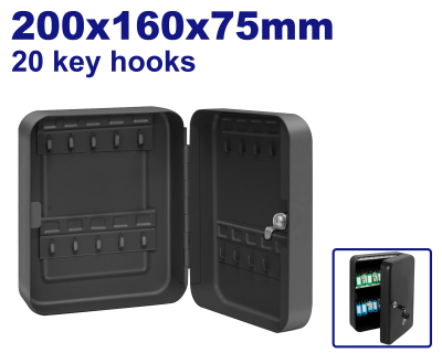 Gabinete Metalico 20 Llaves 20X16X7.5Cm Cerradura 2 Llaves Emtop Emysx1H01