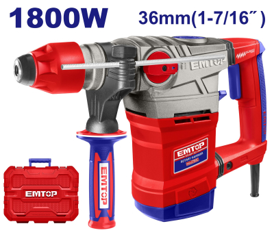 Rotomartillo Sds-Plus 1800W 36Mm 7J Emtop Erhrp1801-4(*)