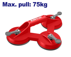 Ventosa Triple 115Mm Abs 75Kg Emtop Ekr1G75