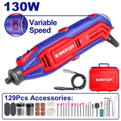 Minitorno Con Flexible 220V 130W 35000Rpm 129Acc. Emtop Emgk1301-4