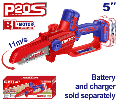Mini Sierra De Poda 5 Pulg Bl 20V Emtop Elga2056