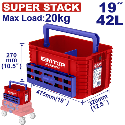 Canasto Encastrable 19 Pulg Packout Emtop Epbxs104