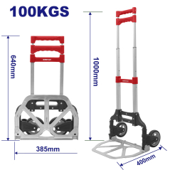 Carro Plegable Metalico 100K Rueda 125Mm Con Elasticos Emtop Emwb8A10