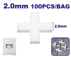 Separador Cruz 2Mm Pp Lados De 21Mm X 100 Unid Emtop Emxz1302