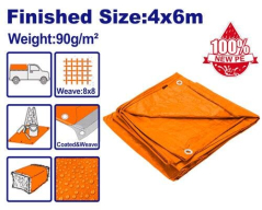 Lona Cobertora Con Ojales 4X6Mt Poliet 90Grs Mallado Top Value Emtop Emtq1946