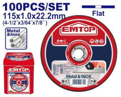 Disco Corte Extrafino 115X1 Ac-Inox Lata X 100U Super Emtop Eacd10115100