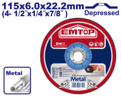 Disco De Desbaste 115 X 6Mm Emtop Eacd601151