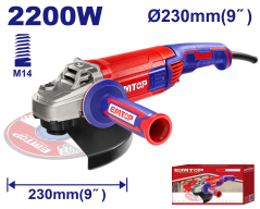 Amoladora Angular 230Mm 2200W 6600Rpm (Inc.jgo Carbon Extra) Emtop Eagr22093-4