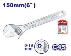 Llave Ajustable 6 Pul Apertura 19Mm Emtop Eawh130622