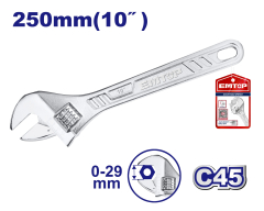 Llave Ajustable 10 Pul Apertura 29Mm Emtop Eawh131022