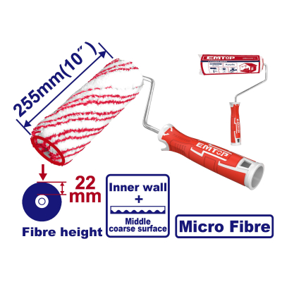 Rodillo Industrial 255Mm Fibra 22Mm Emtop Ecbh092551