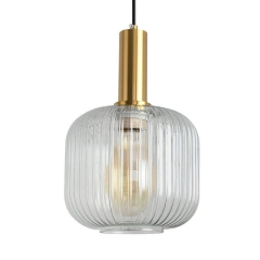 Luminaria Colgante Transparente Vidrio Oval Etheos Col20Pa