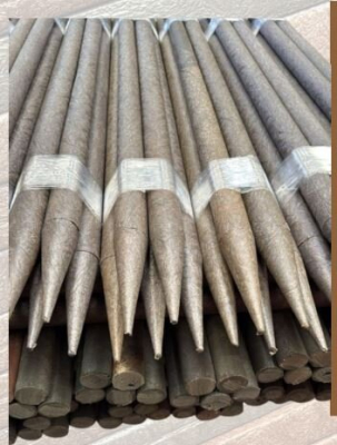 Poste Redondo De Madera Plastica Con Punta 7Cm X 220 Cm
