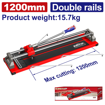 Cortadora De Ceramicos 1200Mm-14Mm Doble Rail Super Emtop Etcr12001(*)