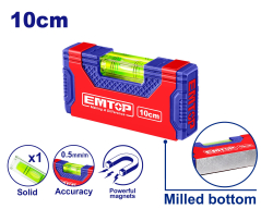 Nivel De Mano Magnetico 10Cm Industrial Emtop Esll05101(*)