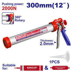 Pistola Aplicadora Cerrada 300Mm Cartuchos Y Salchicha Industrial Emtop Ecgn8812