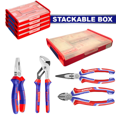 Set 4 Pinzas En Box Apilable Emtop Ehtsv01P04