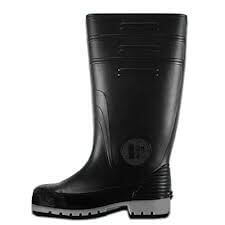 Par De Bota Goma Negra Con Puntera.