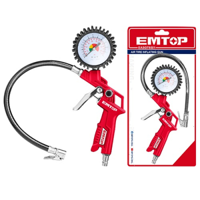 Pistola Para Inflar Y Medidor Neumaticos Emtop Easgt8501